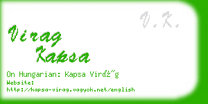 virag kapsa business card
